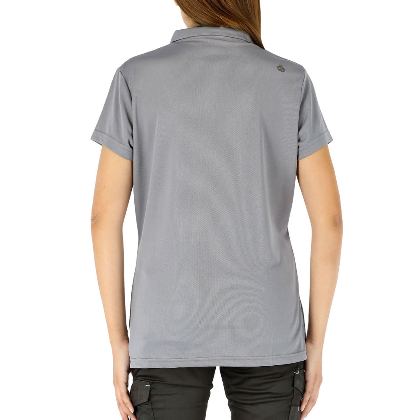 Polera Cooldry Quebec Manga Corta Mujer Gris