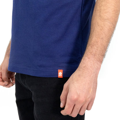 Polera Pique Quebec Manga Corta Azul Hombre