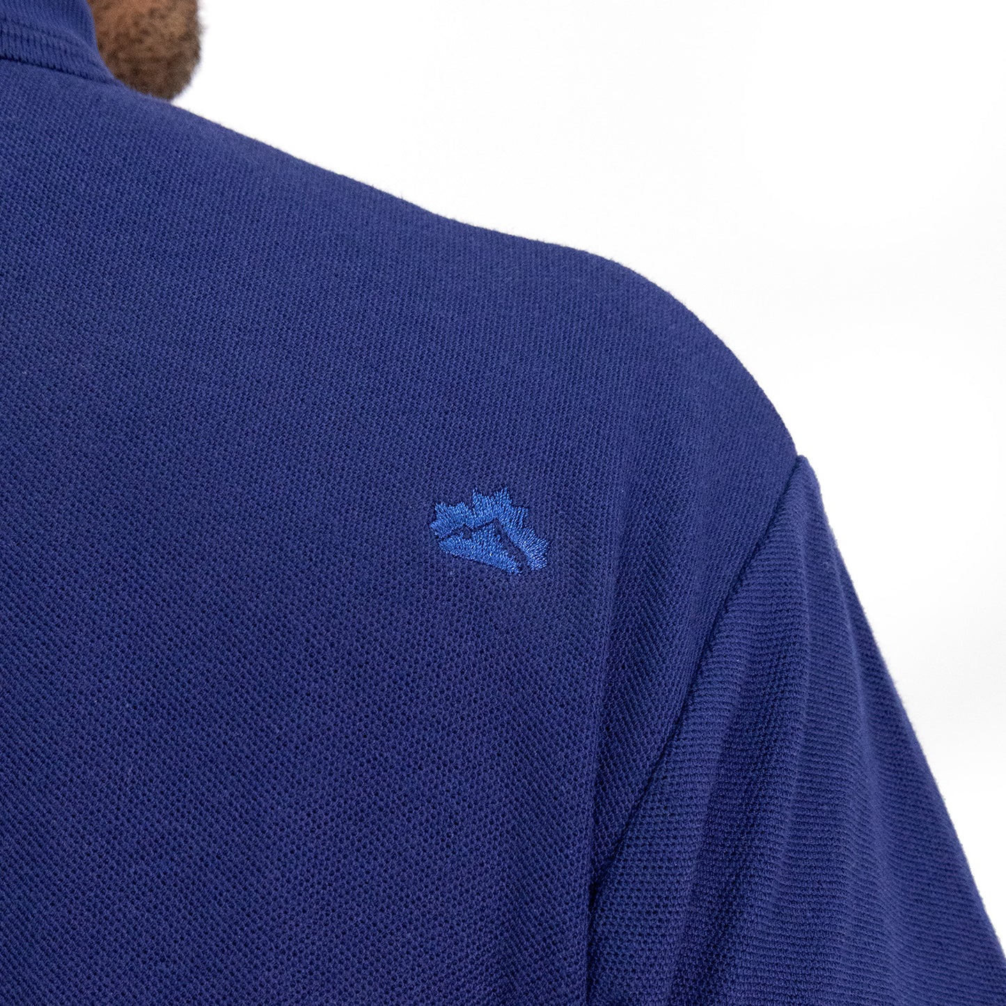 Polera Pique Quebec Manga Corta Azul Hombre