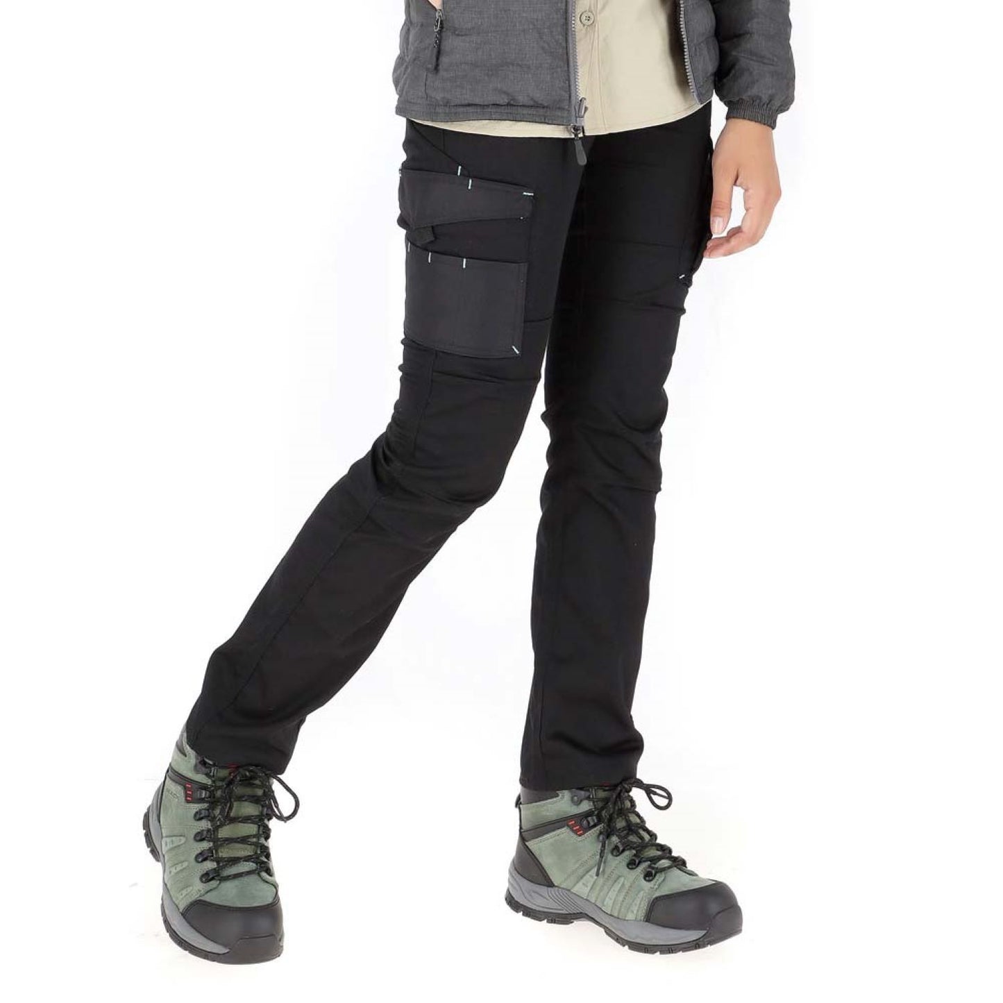 Pantalón Cargo HW Dakota Spandex Mujer Dark Shadow