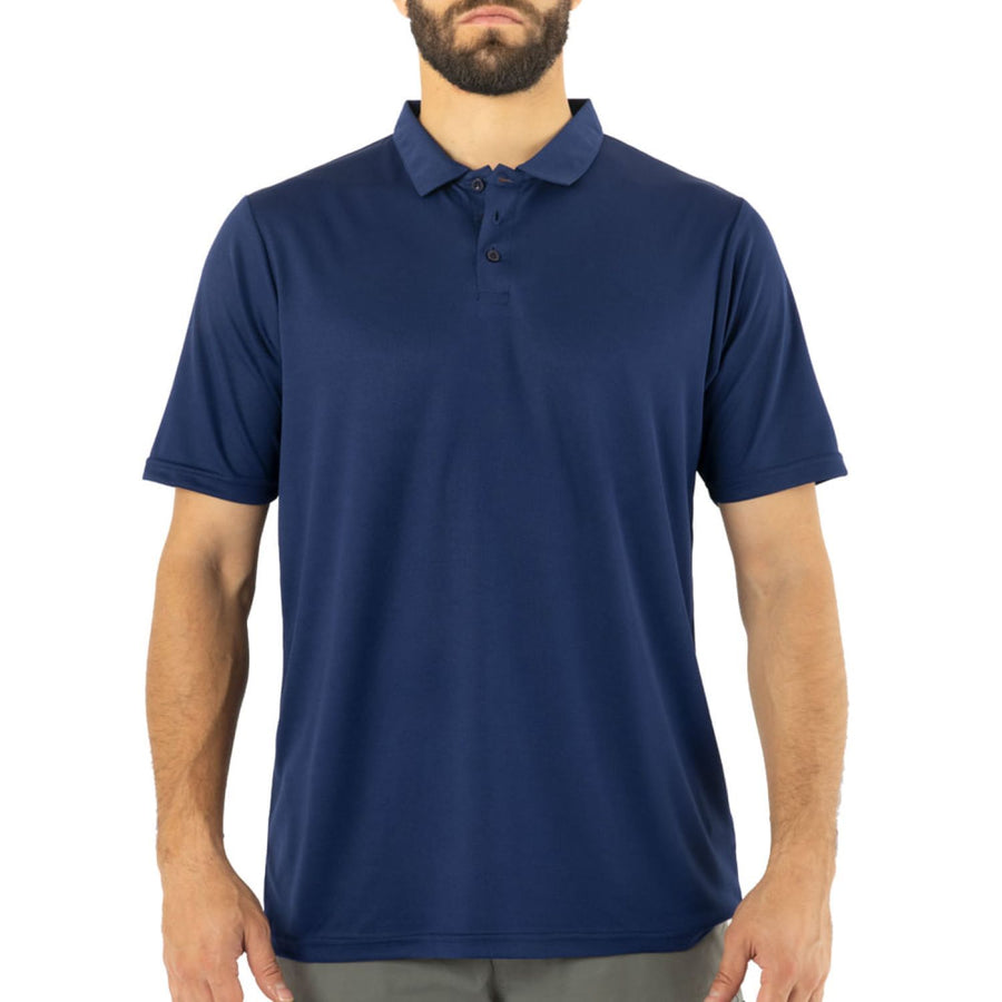 POLERA COOLDRY QUEBEC MANGA CORTA AZUL